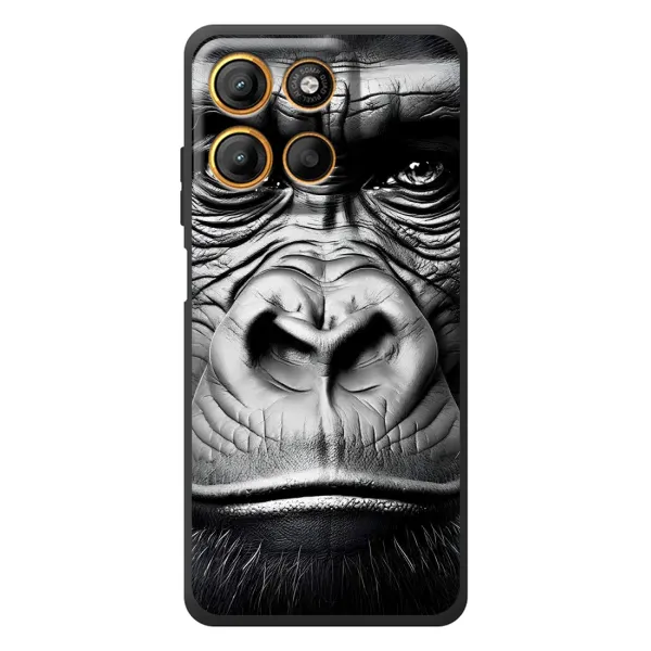 Чехол с рисунком «Черная обезьяна» для Motorola Edge 60 Neo