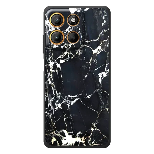 Чехол с рисунком «Чёрный мрамор» для Motorola Edge 60 Neo