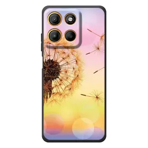 Силиконовый Чехол с одуванчиками на Motorola Edge 60 Neo (Цветок-одуванчик)