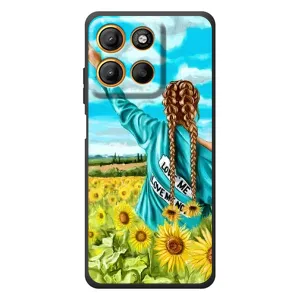 Чехол Стильные девушки на Motorola Edge 60 Neo (Девушка на поле)
