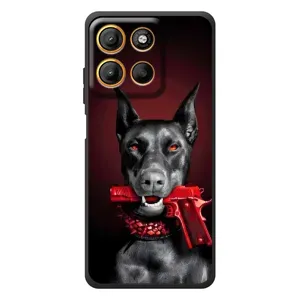 Чехол ДОБЕРМАН для Motorola Edge 60 Neo (Доберман злой)