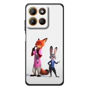Силиконовый чехол с принтом Зоотрополіс для Motorola Edge 60 Neo (Джуди и Ник)