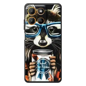 Силіконовий Чохол з Энотами на Motorola Edge 60 Neo (Єнот в окулярах)