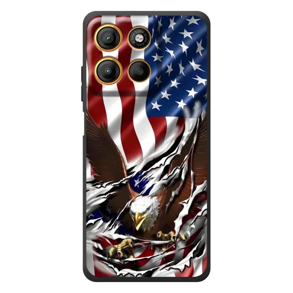 Чехол с рисунком «Флаг USA» для Motorola Edge 60 Neo