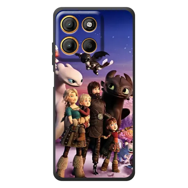 Чехол с рисунком «Герои дракона» для Motorola Edge 60 Neo