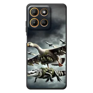 Чехол с мемами тралалело тралала для Motorola Edge 60 Neo (Гусини и крокодило)