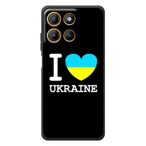 Чехол с Украинской символикой на Моротора Эдж 60 Нио (I Love Ukraine)