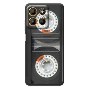 Чехол с Прикольным принтом на Motorola Edge 60 Neo (Кассета магнитофона)