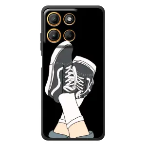 Чехол с Прикольным принтом на Motorola Edge 60 Neo (Кеды)