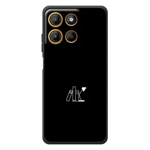 Чехол с картинками на черном фоне для Motorola Edge 60 Neo (Книжки)