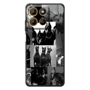 Чехол ДОБЕРМАН для Motorola Edge 60 Neo (Коллаж Доберман)