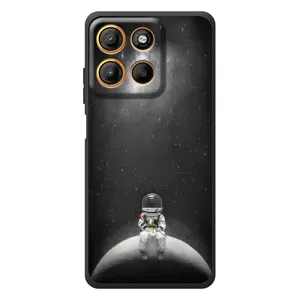 Силиконовый Чехол с принтом "Космонавты" на Motorola Edge 60 Neo (Космонавт романтик)
