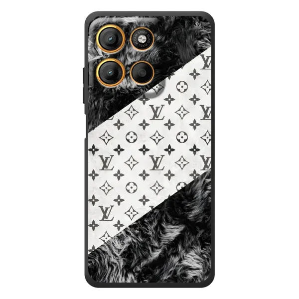 Чехол с рисунком «LV на белом» для Motorola Edge 60 Neo Чехол с рисунком «LV на белом» для Motorola Edge 60 Neo