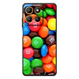 Чехол с изображением вкусной еды для Motorola Edge 60 Neo (Разноцветные M&M'S)