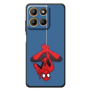 Чехол Супергерой Человека Паука на Motorola Edge 60 Neo (На паутине)