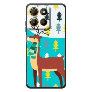 Силіконовий бампер з картинкою звірів для Motorola Edge 60 Neo (Олень із шарфом)