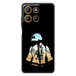 Силиконовый чехол с картинкой "Герой Pubg" на Motorola Edge 60 Neo (Пубг мен)