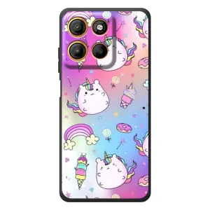 Чехол Unicorn на Motorola Edge 60 Neo (Радуга и Единорог)