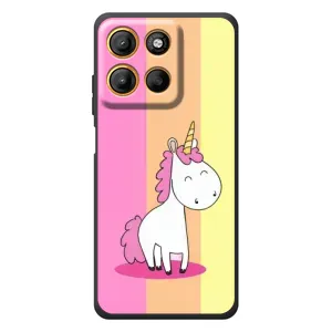 Чехол Unicorn на Motorola Edge 60 Neo (Радужный Единорог)