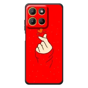 Чехлы (Знак сердечка) на Motorola Edge 60 Neo (Сердце на красном)