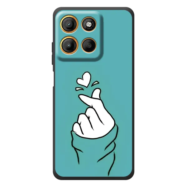 Чехол с рисунком «Сердечко на бирюзовом» для Motorola Edge 60 Neo Чехол с рисунком «Сердечко на бирюзовом» для Motorola Edge 60 Neo