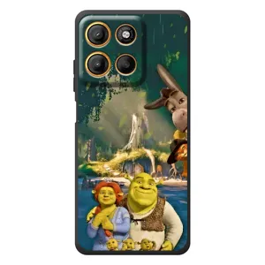 Печатный чехол с принтом Шрек для Motorola Edge 60 Neo (Шрек и Фиона)