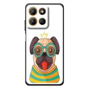 Бампер для Motorola Edge 60 Neo с картинкой "Песики" (Собака Король)