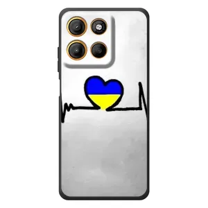Силиконовый Чехол на Motorola Edge 60 Neo (Я-Украина) (Украинская кардиограмма)