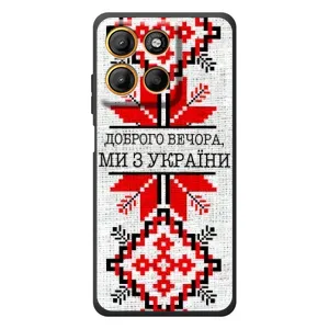 Силиконовый Чехол на Motorola Edge 60 Neo (Вышиванка Доброго вечера)