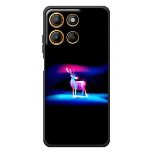 Силіконовий бампер з картинкою звірів для Motorola Edge 60 Neo (Яскравий олень)