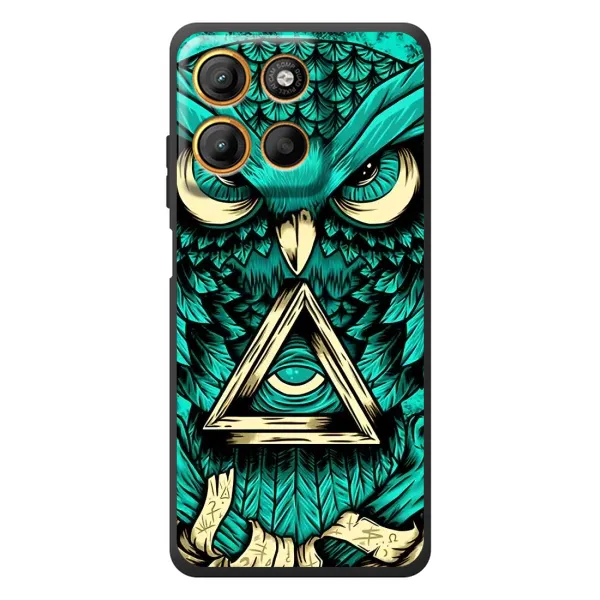 Чехол с рисунком «Зеленая сова» для Motorola Edge 60 Neo Чехол с рисунком «Зеленая сова» для Motorola Edge 60 Neo
