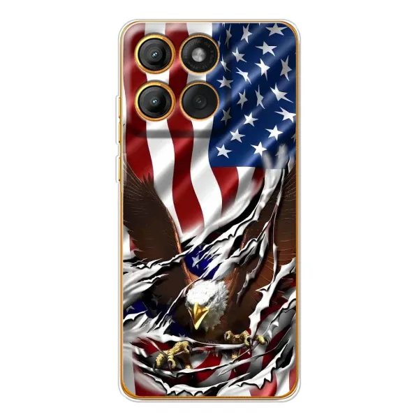 Чехол с рисунком «Флаг USA» для Motorola Edge 60 Pro Чехол с рисунком «Флаг USA» для Motorola Edge 60 Pro