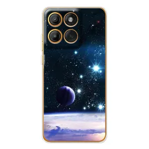 Чехол (ТПУ) с планетами на Motorola Edge 60 Pro (Космический вид)