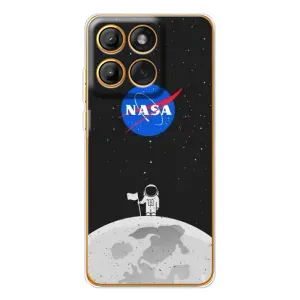 Силиконовый бампер с принтом "Наса" на Motorola Edge 60 Pro (Космонавт NASA)