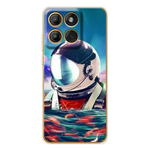 Силиконовый Чехол с принтом "Космонавты" на Motorola Edge 60 Pro (Космонавт в воде)