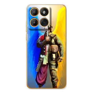 Чехол с картинкой (Патриотический КОЗАК) на Motorola Edge 60 Pro (Козак с крыльями)