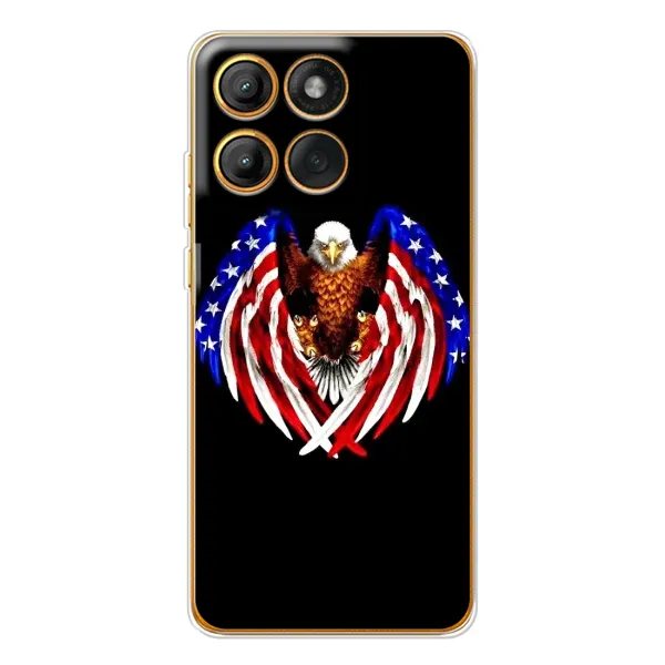 Чехол с рисунком «Крылья США» для Motorola Edge 60 Pro Чехол с рисунком «Крылья США» для Motorola Edge 60 Pro