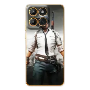 Силиконовый чехол с картинкой "Герой Pubg" на Motorola Edge 60 Pro (Пабг)