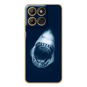 Силіконовий бампер з картинкою звірів для Motorola Edge 60 Pro (Пащу Акули)