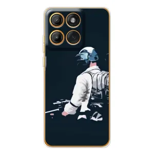 Силиконовый чехол с картинкой "Герой Pubg" на Motorola Edge 60 Pro (В экиперовке)