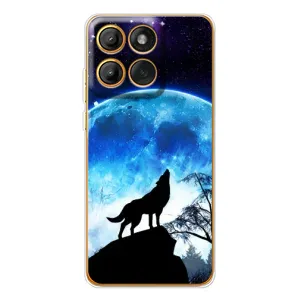 Чохол з Вовком на Motorola Edge 60 Pro (Виє на місяць)