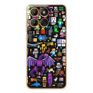 Чехол майнкрафт для Motorola Edge 60 Pro (Все персонажи)
