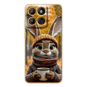 Друкований чохол 'Звірята з кавою' для Motorola Edge 60 Pro (Зайчик з кавою)