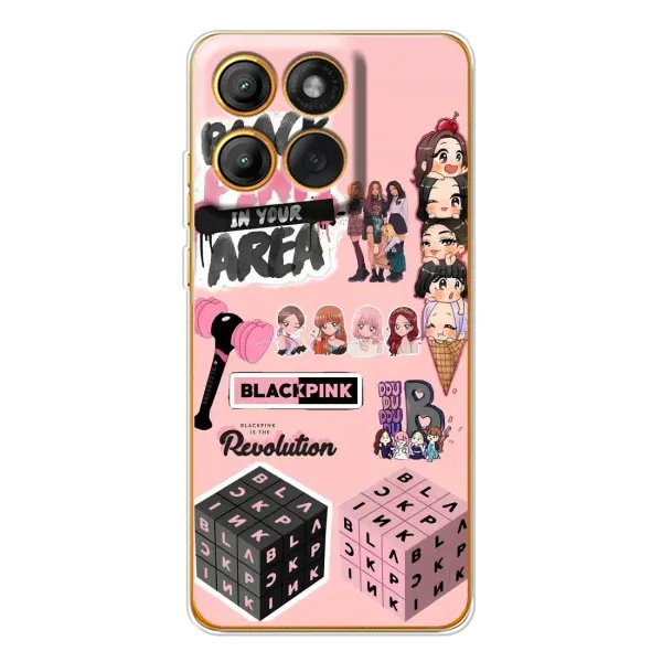 Чехол с рисунком «BLACK PINK коллаж» для Motorola Edge 60 Чехол с рисунком «BLACK PINK коллаж» для Motorola Edge 60