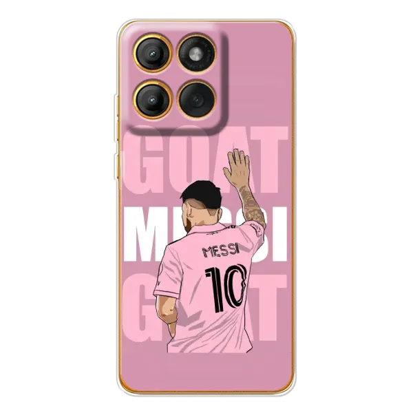 Чехол с рисунком «GOAT MESSI» для Motorola Edge 60 Чехол с рисунком «GOAT MESSI» для Motorola Edge 60