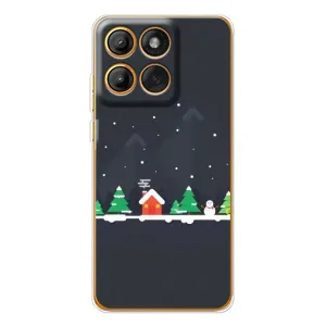 Силіконовий бампер на різдво для Motorola Edge 60 (Місто зимове)