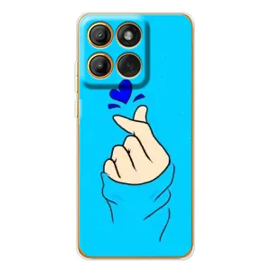 Чехлы (Знак сердечка) на Motorola Edge 60 (Сердце на синем)