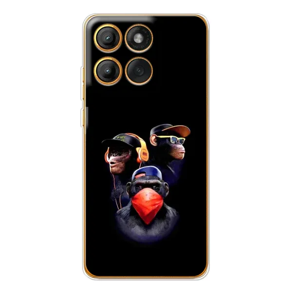 Чехол с рисунком «Три обезьяны» для Motorola Edge 60 Чехол с рисунком «Три обезьяны» для Motorola Edge 60