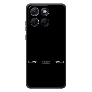 Силиконовый бампер с картинкой машины на Motorola Edge 70 Fusion Plus (Силует Audi)
