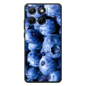 Чехол с изображением вкусной еды для Motorola Edge 70 Fusion Plus (Голубика)